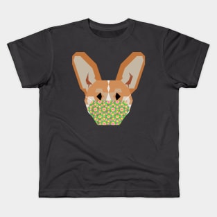 Dog Wearing Celebrating Spring - #1 Mask Kids T-Shirt